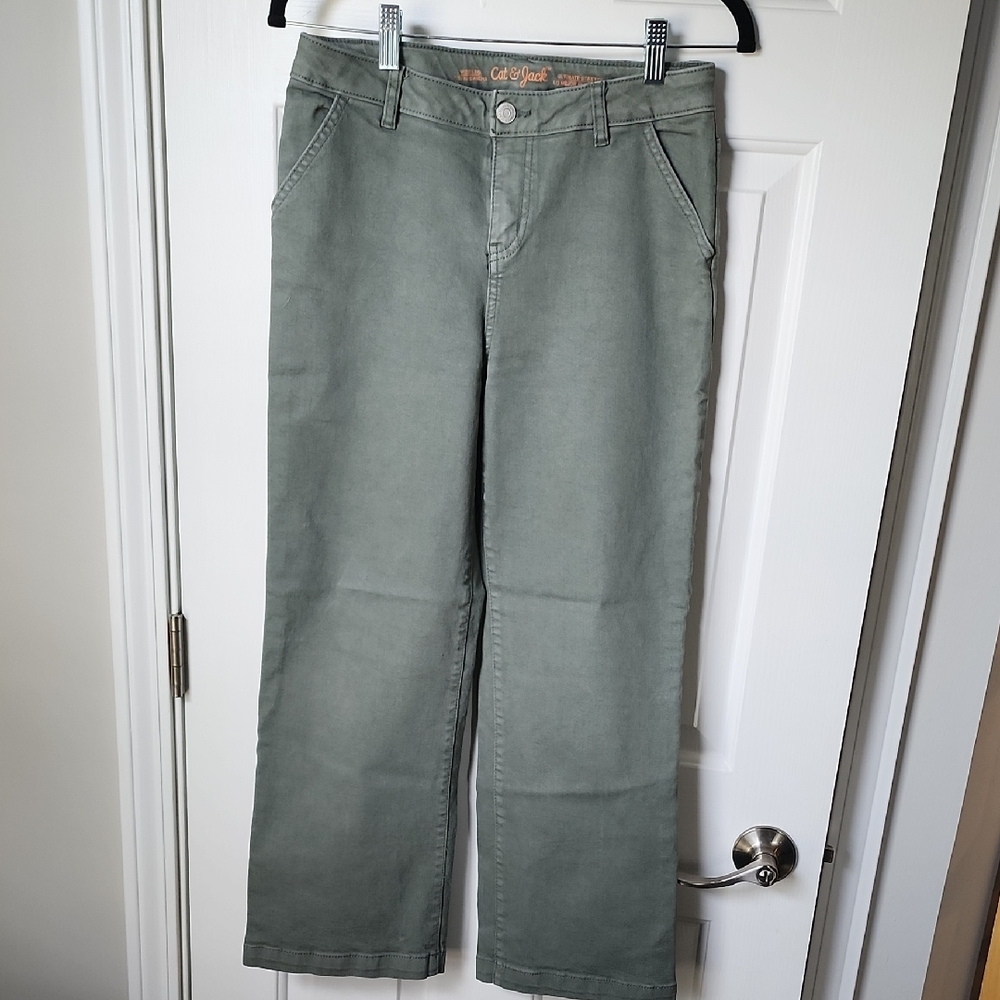 Cat & Jack Men's Straight-Leg Chinos in Olive Green